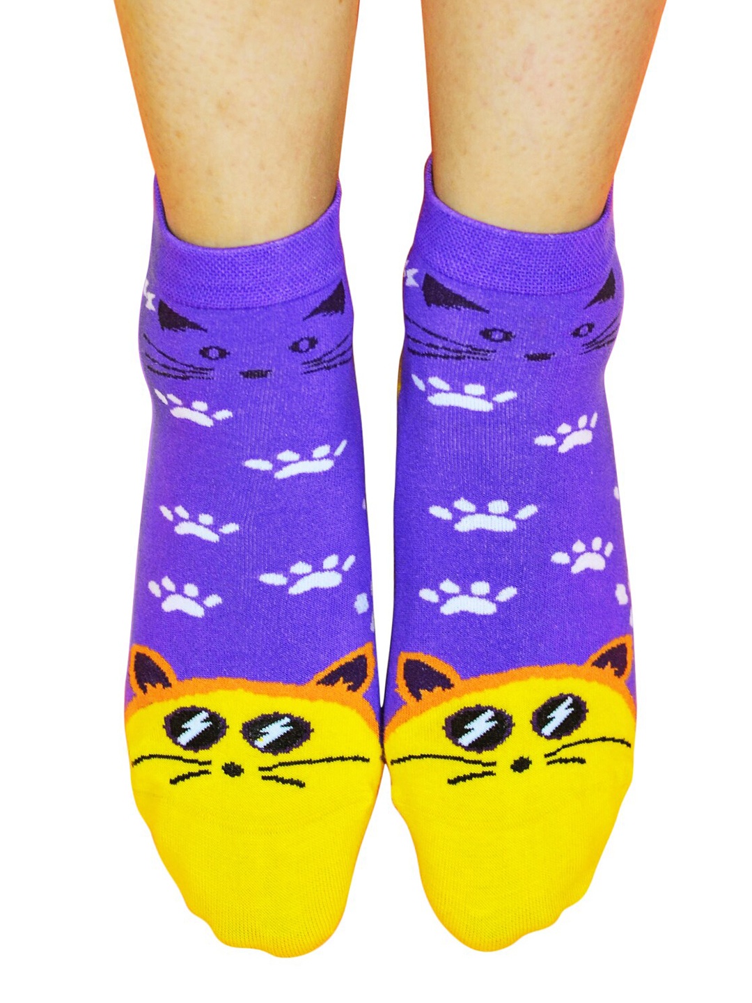 

Papa Socks Unisex Printed Anti-Bacterial Ankle-Length Socks, Lavender