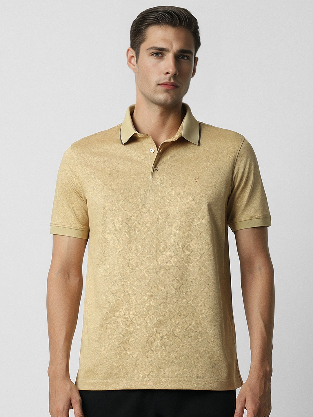 

Van Heusen Polo Collar Cotton T-shirt, Yellow