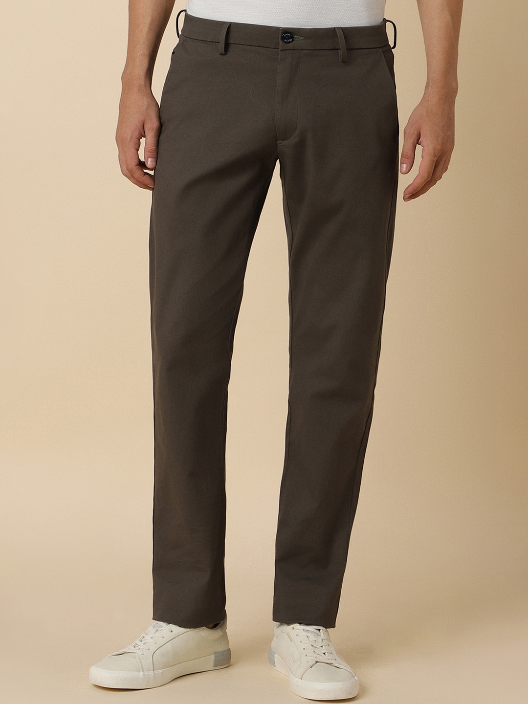 

Allen Solly Men Slim Fit Trousers, Brown