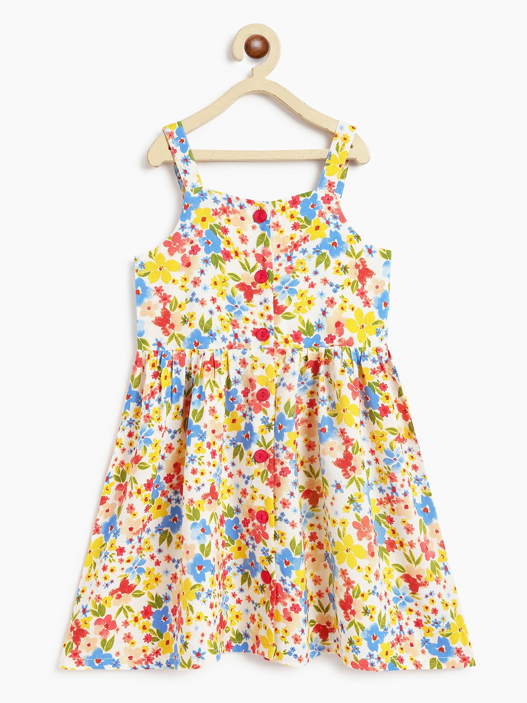 

Campana Girls Floral Printed Fit & Flare Dress, Multi