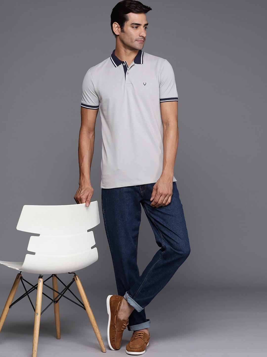 

Allen Solly Polo Collar T-shirt, Grey