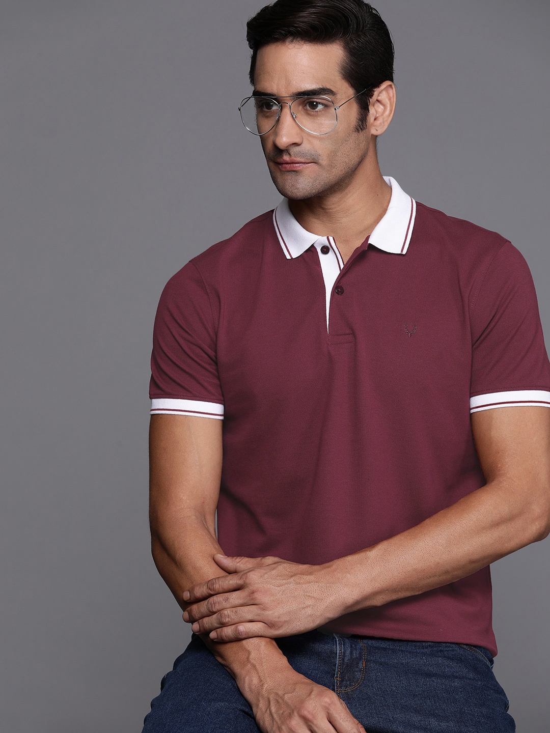 

Allen Solly Polo Collar T-shirt, Magenta