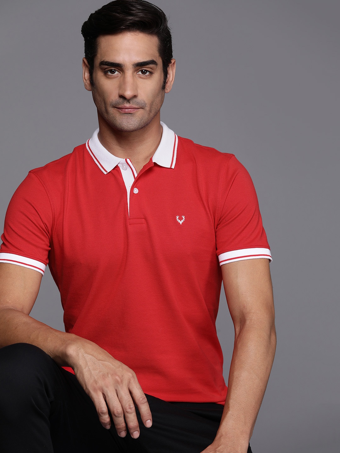 

Allen Solly Polo Collar T-shirt, Red