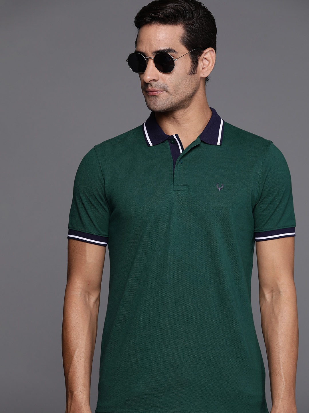 

Allen Solly Polo Collar T-shirt, Green