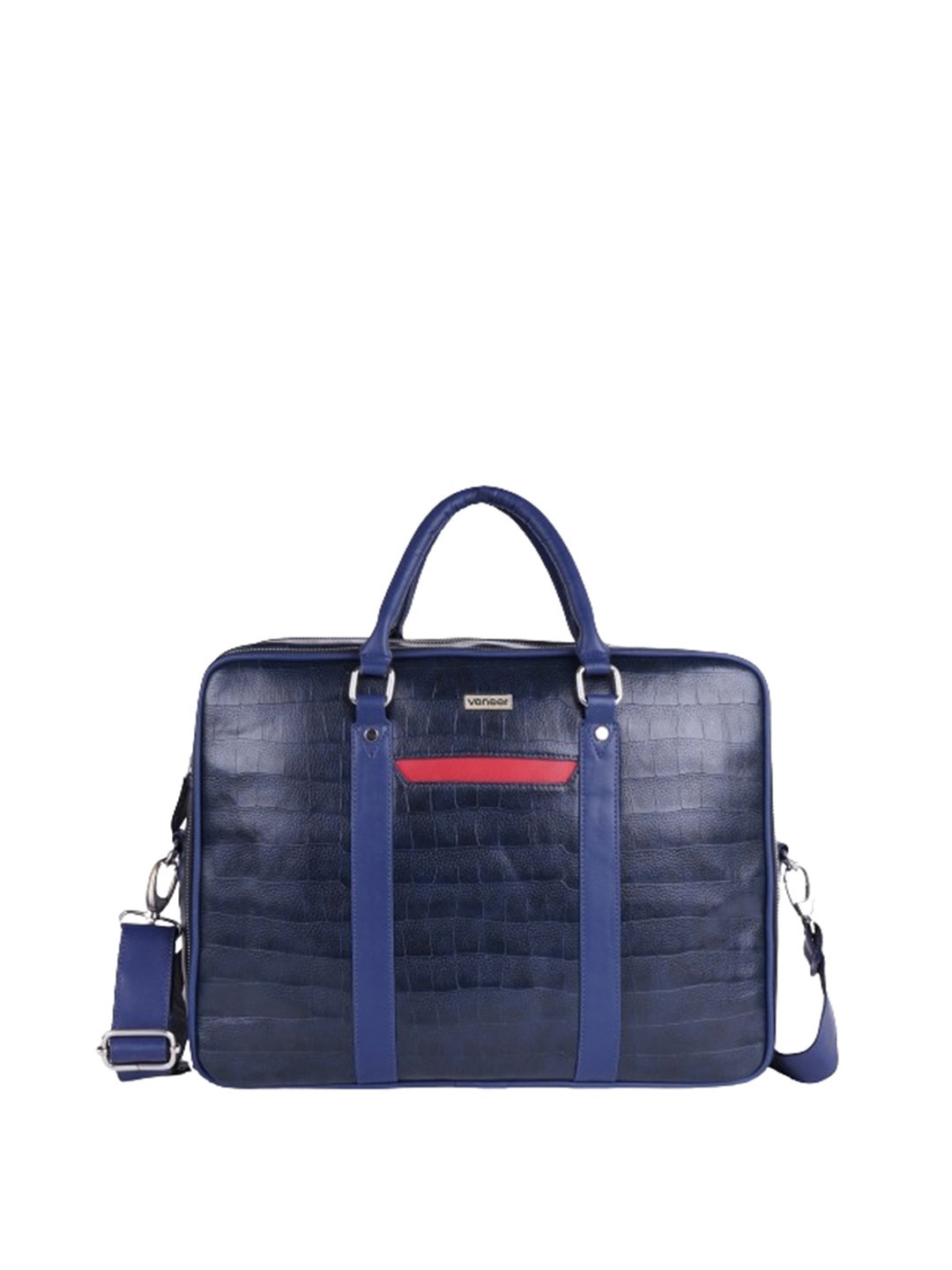 

Veneer Unisex Textured Messenger Bag, Navy blue