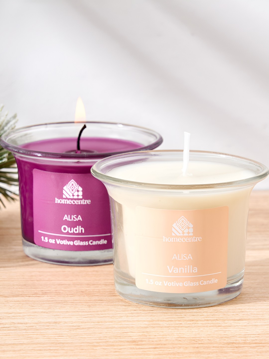 

Home Centre Alisa Purple & White 2 Pieces Vanilla Scented Jar Candle