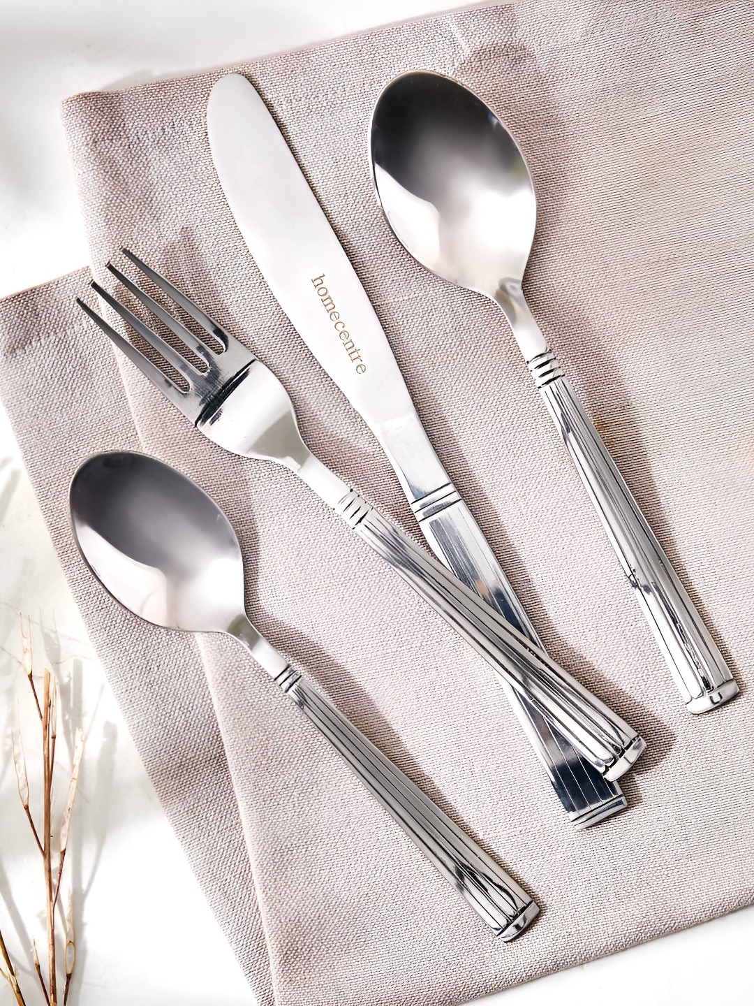 Home Centre Silver 24 Pieces Stainless Steel Mixed Cutlery Sets