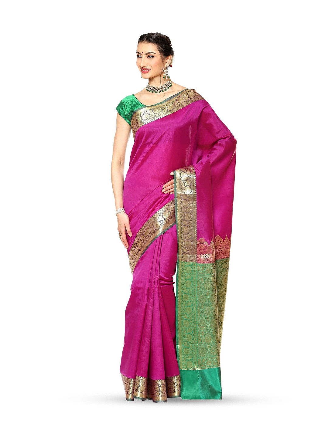 

Humairah Zari Banarasi Saree, Purple
