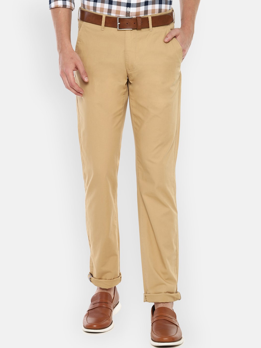 

Van Heusen Sport Men Slim Fit Mid-Rise Cotton Trousers, Beige