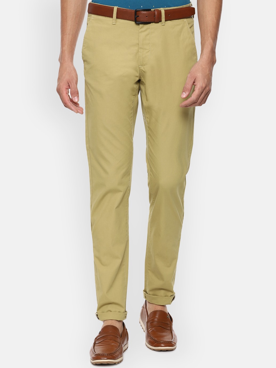 

Van Heusen Sport Men Slim Fit Mid-Rise Cotton Trousers, Khaki