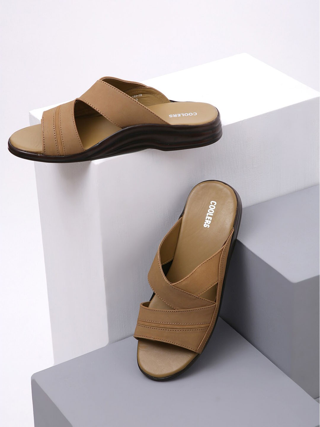 

Liberty Men Leather Comfort Sandals, Brown