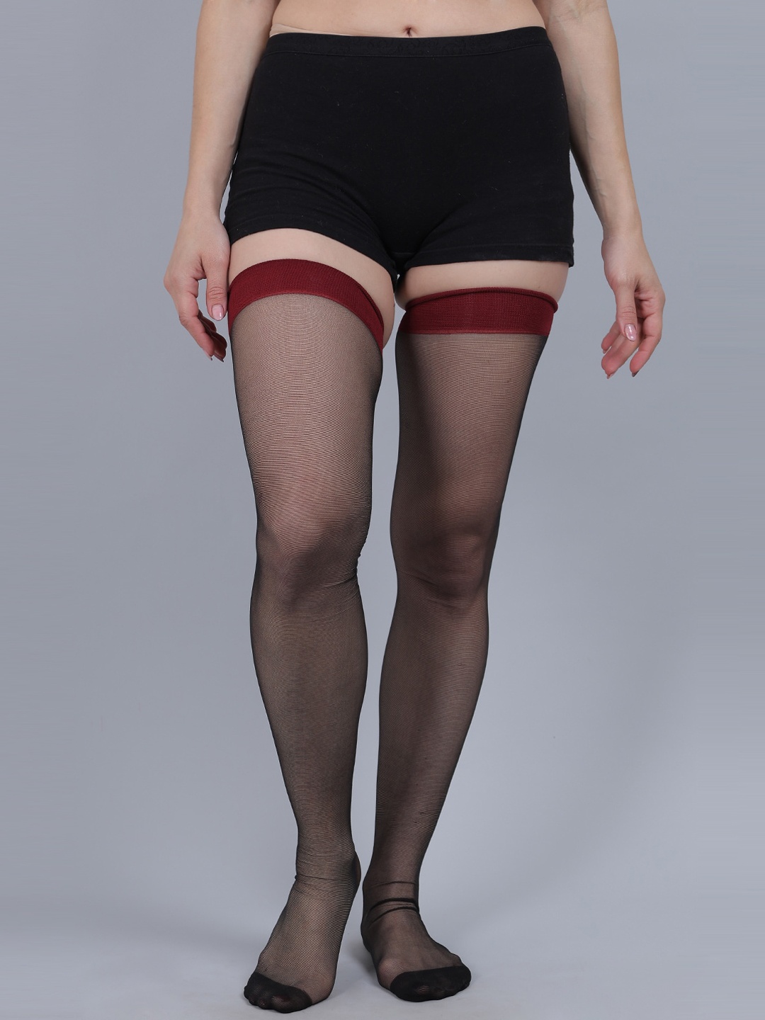 

COLOR STYLE Women Stretchable Stockings, Black