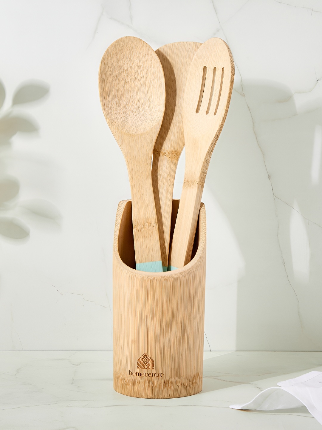 

Home Centre Spinel Perennial 4-Pcs Brown Bamboo Spatulas With Holder