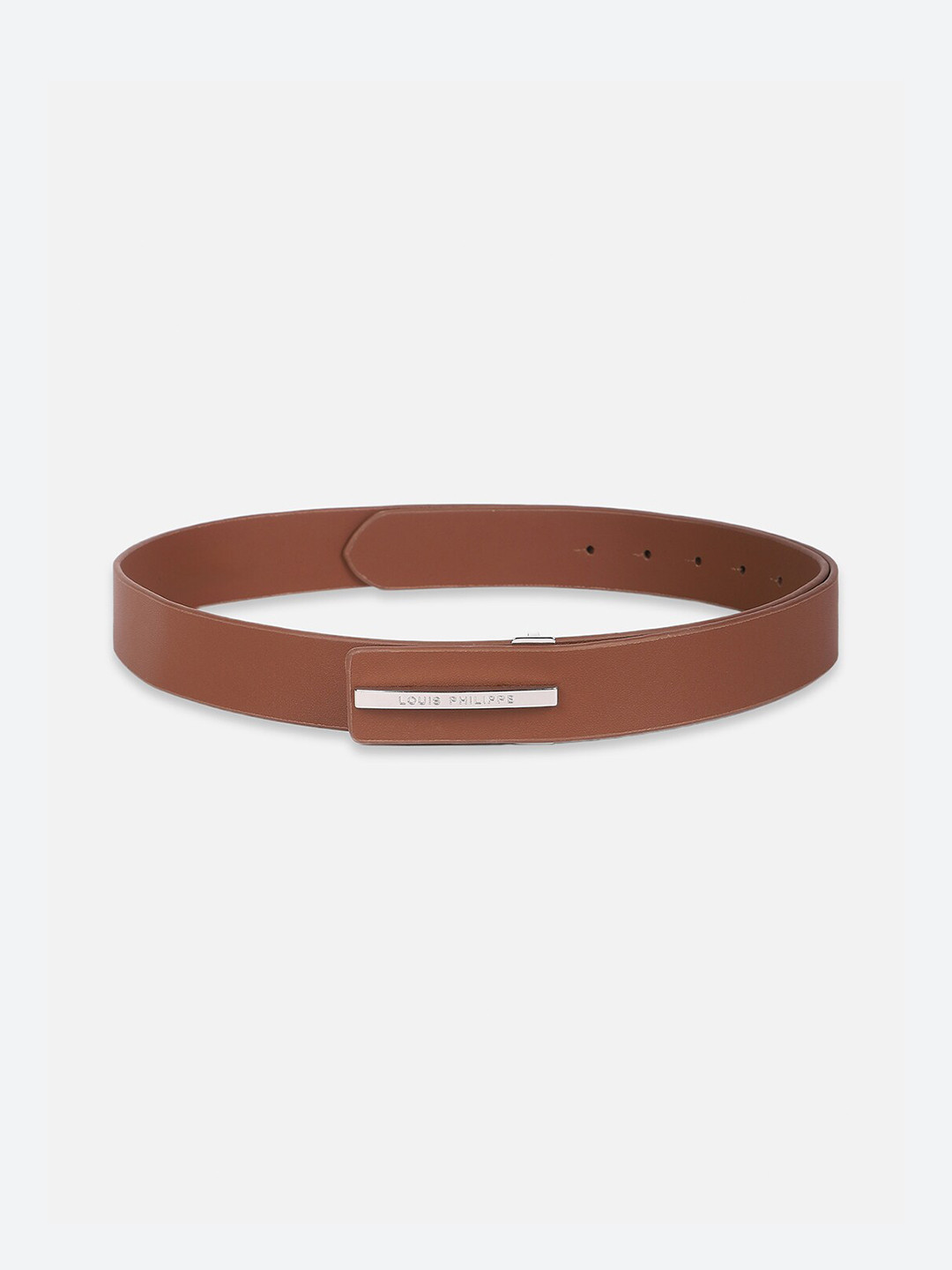 

Louis Philippe Men Leather Formal Belt, Brown
