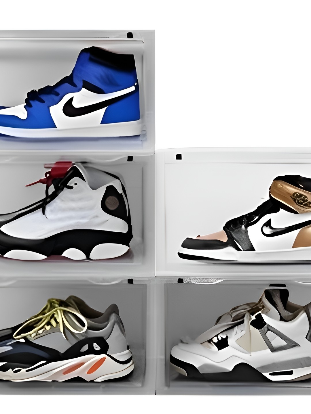 

KriShyam White Stackable Sneaker Organizer Containers Box