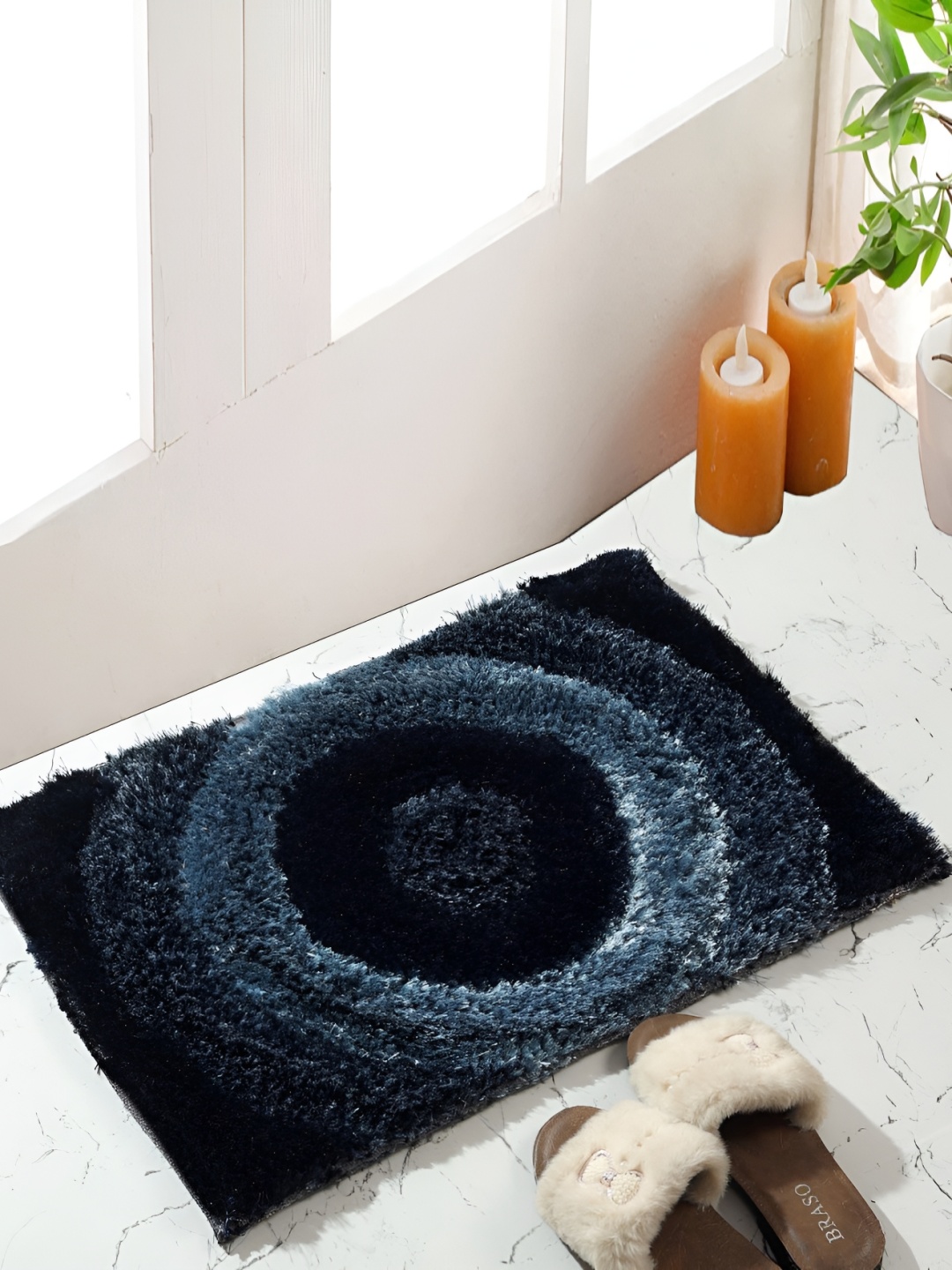 

Shopgallery Blue Geometric Printed Anti-Skid Doormats