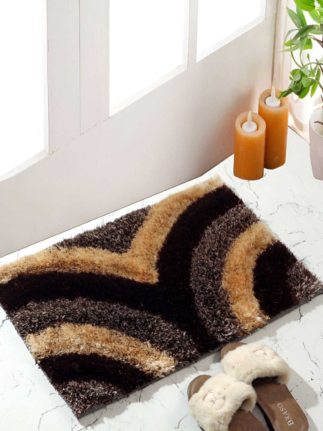 

Shopgallery Patterned Anti-Skid Doormat, Brown