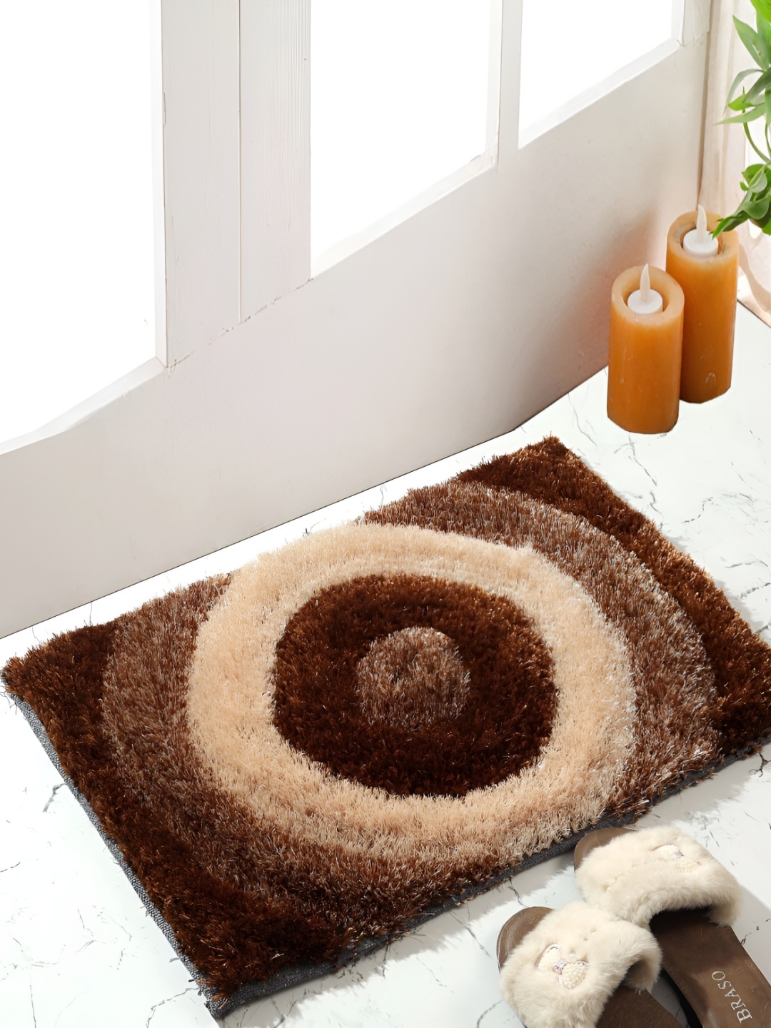 

Shopgallery Brown & Cream Colored Patterned Anti-Skid Doormat