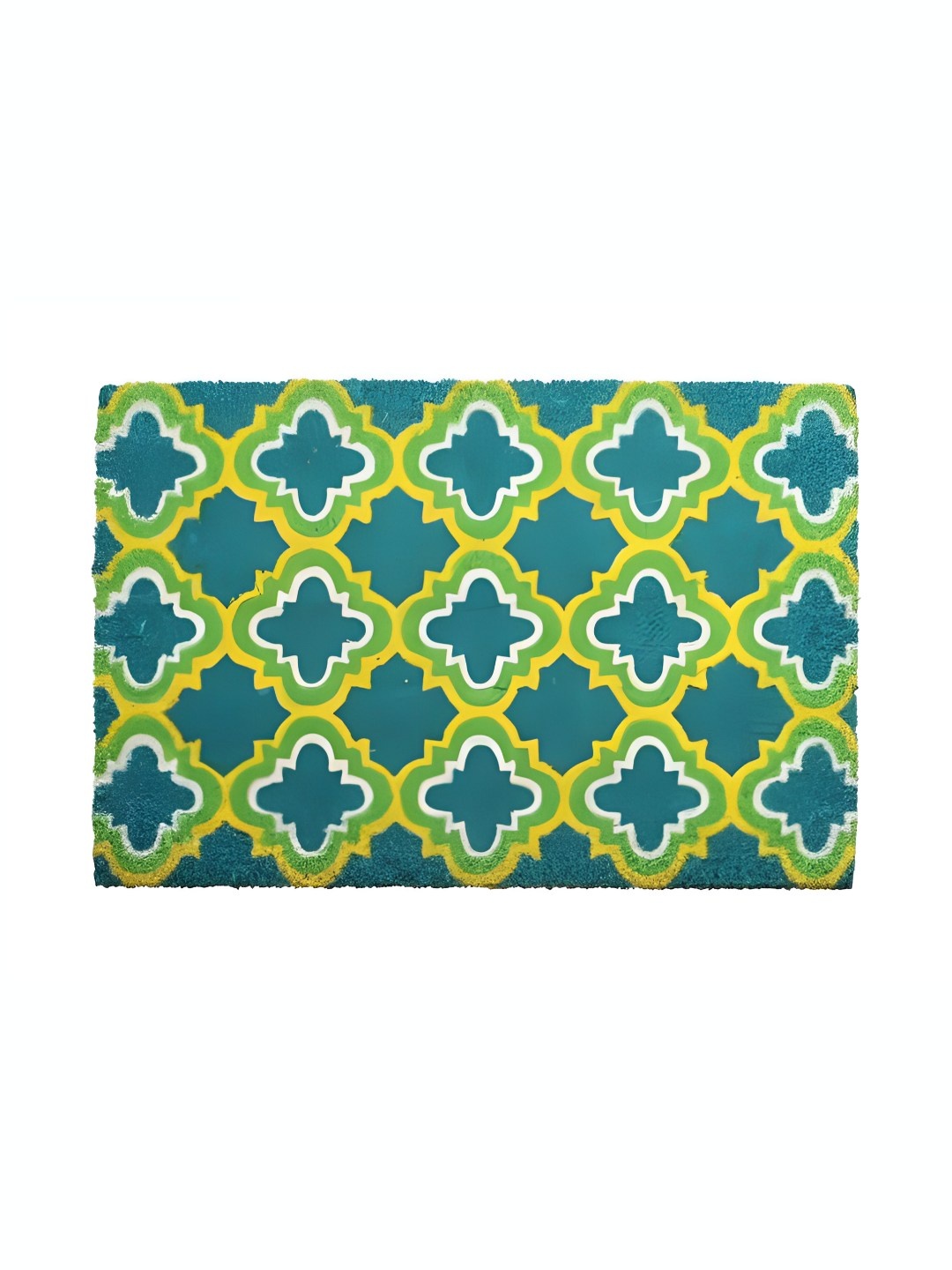 

Sapana Carpet-Mats Green & Blue Woven-Design Anti-Skid Doormat