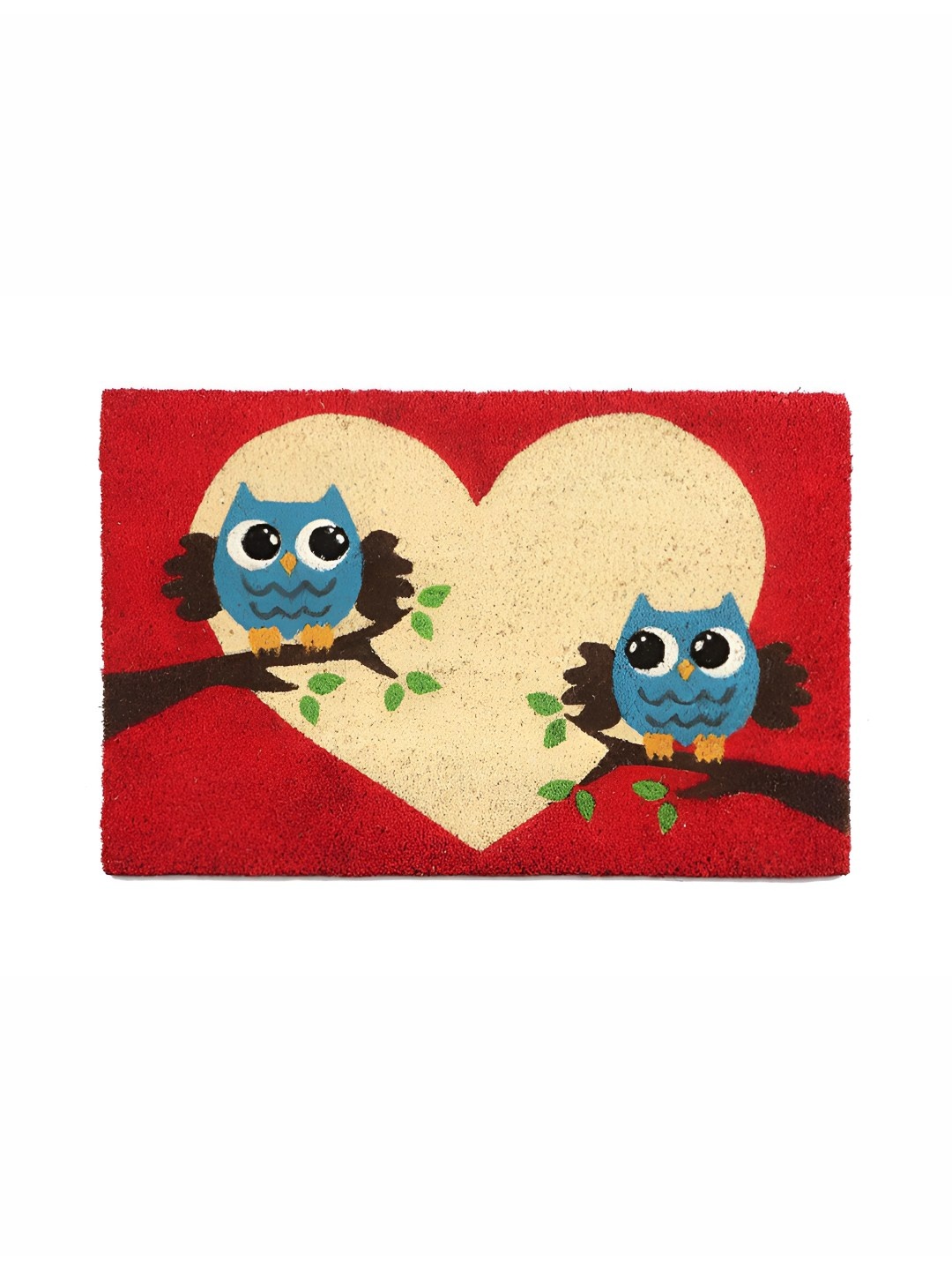 

Sapana Carpet-Mats Red & Beige Printed Anti-Skid Rectangular Doormat