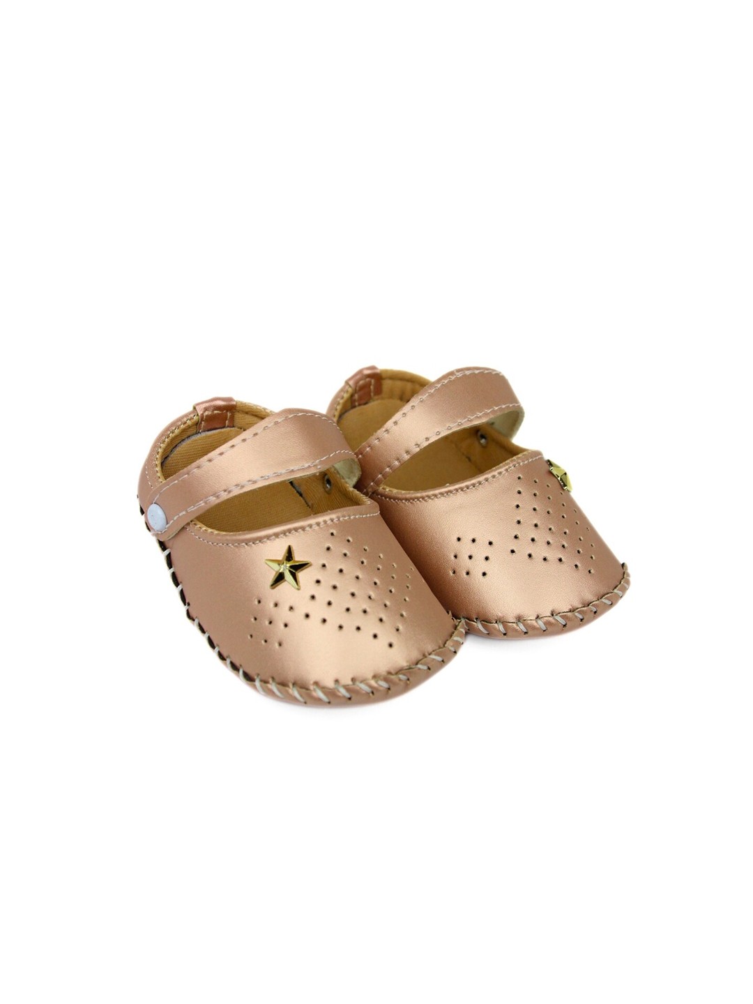 

BAESD Infant Girls Self Design Booties, Gold