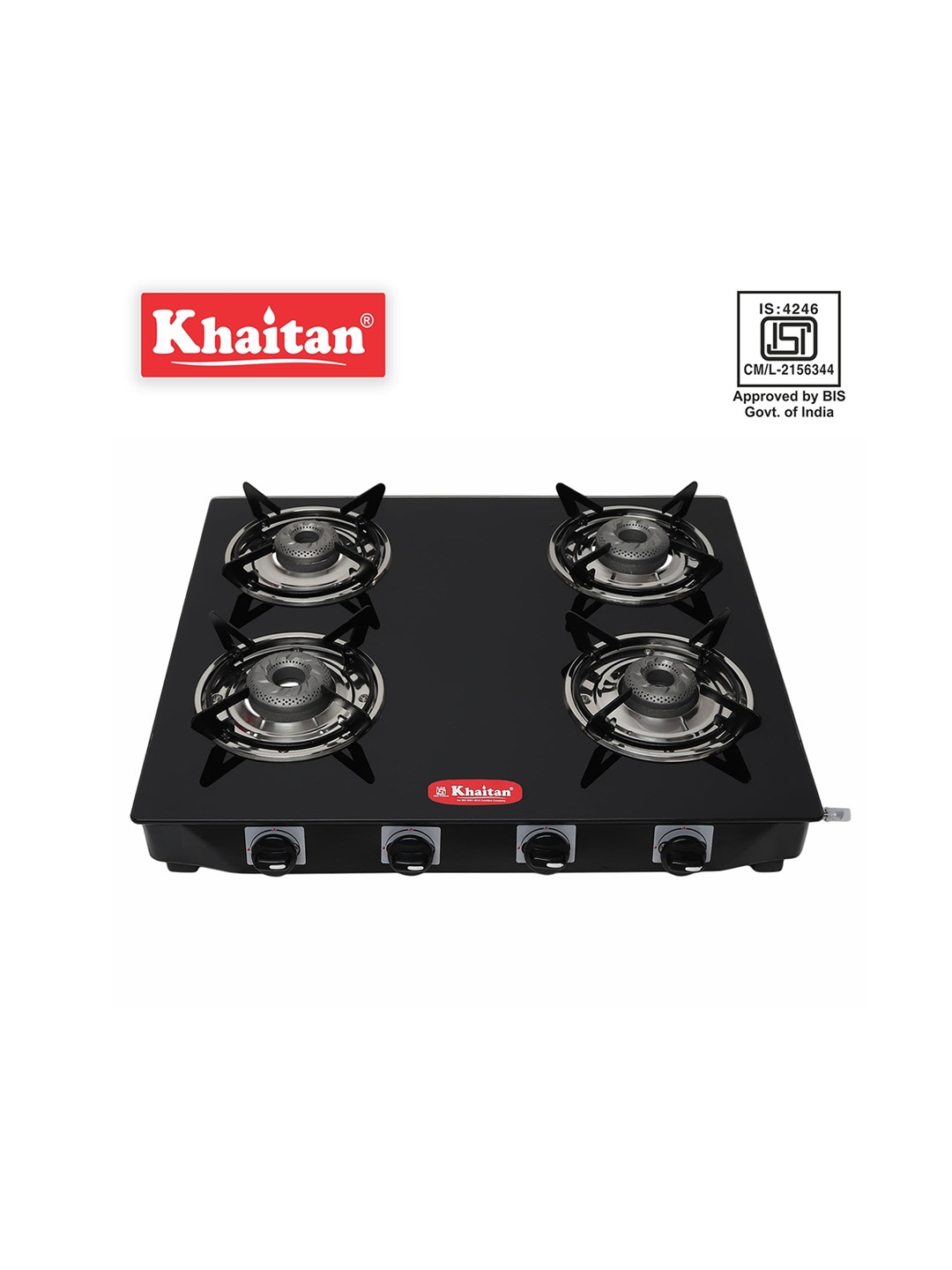 

Khaitan Black Toughened Glass Gas Stove