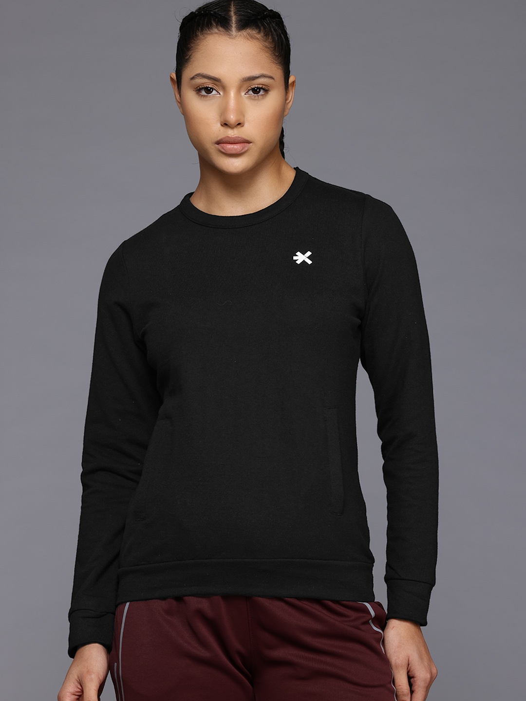 

HRX by Hrithik Roshan Printed Training Sweatshirt, Black