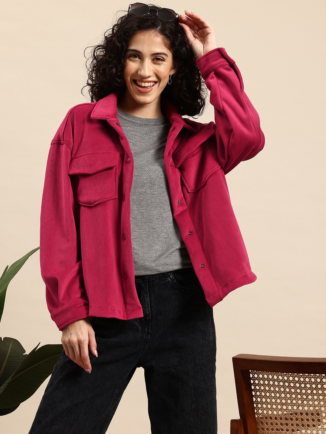 

Mast & Harbour Women No Tailored Jacket, Maroon
