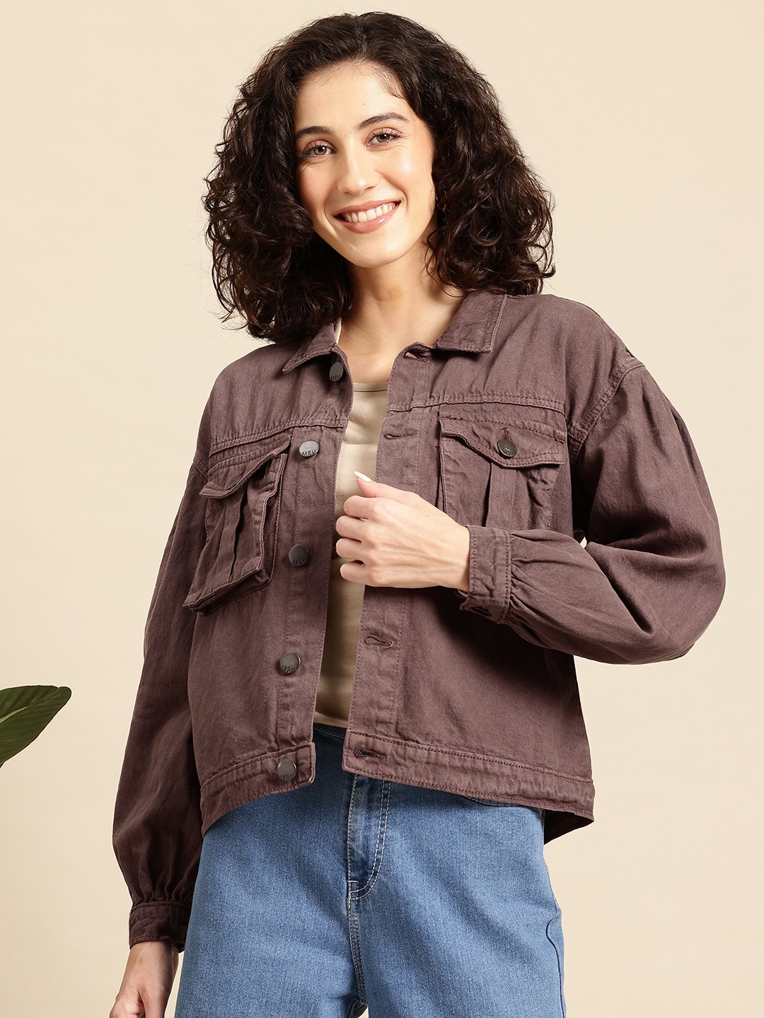 

Mast & Harbour Women No Denim Jacket, Brown