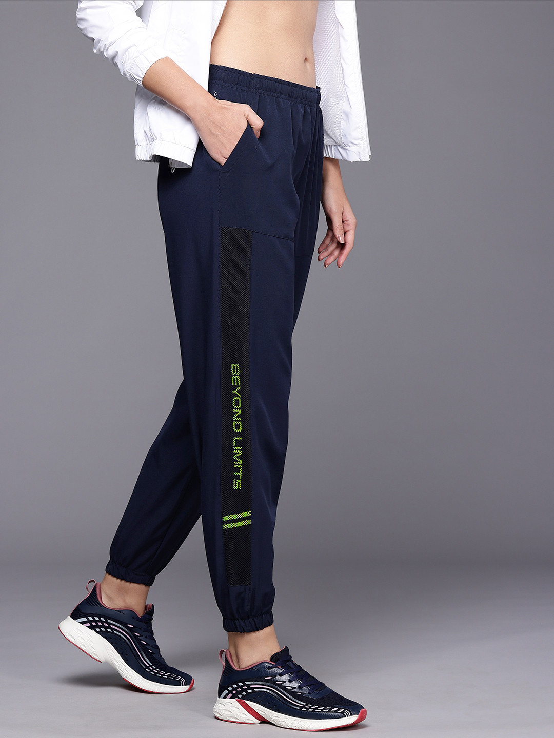

HRX by Hrithik Roshan Women Rapid Dry & Antimicrobial Finish Running Joggers, Navy blue
