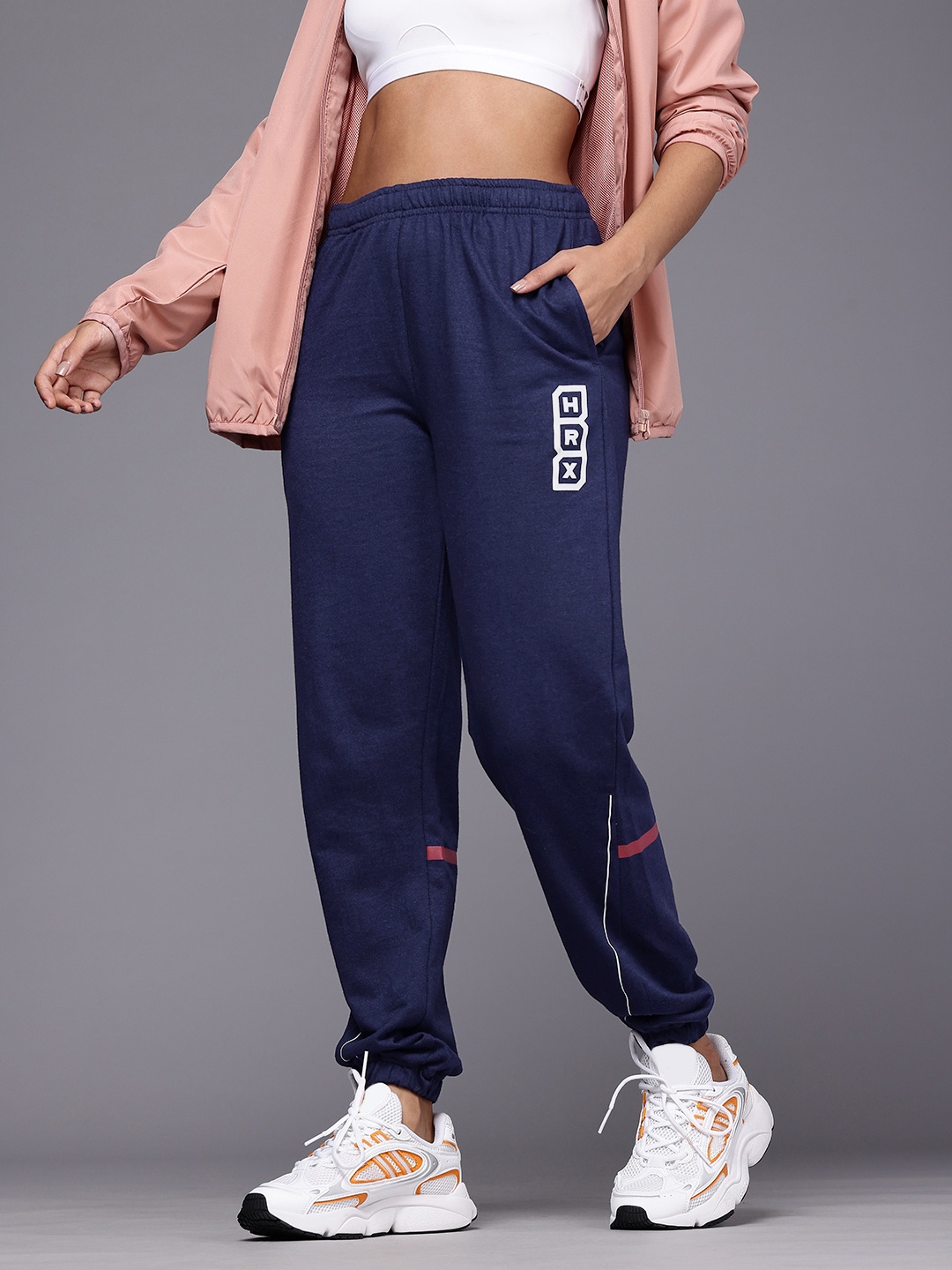 

HRX by Hrithik Roshan Women Regular Fit Joggers, Navy blue