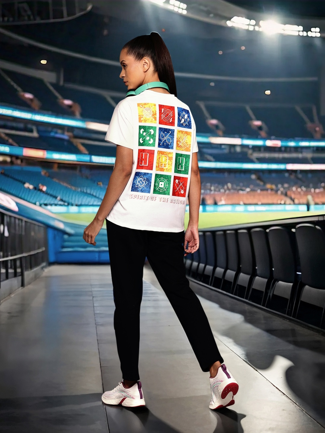 

HRX by Hrithik Roshan Printed Drop-Shoulder Sleeves Lifestyle T-shirt, White