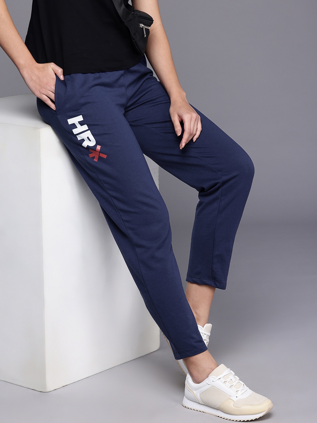 

HRX by Hrithik Roshan Women Regular Fit Track Pants, Navy blue