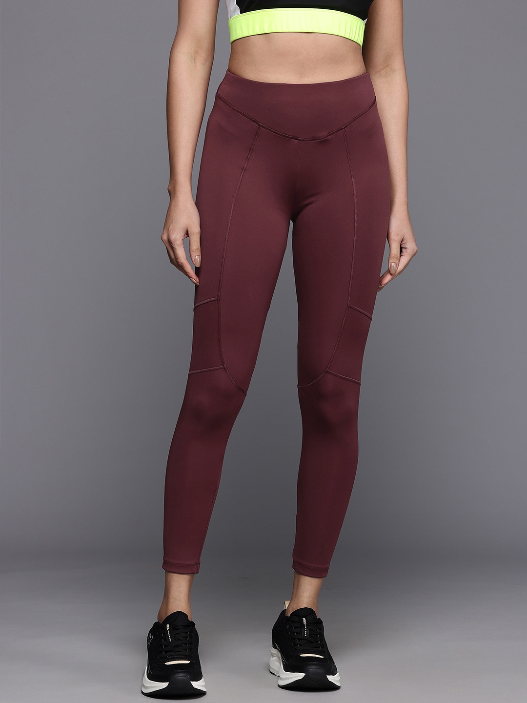 

HRX by Hrithik Roshan Women Training Tights, Maroon