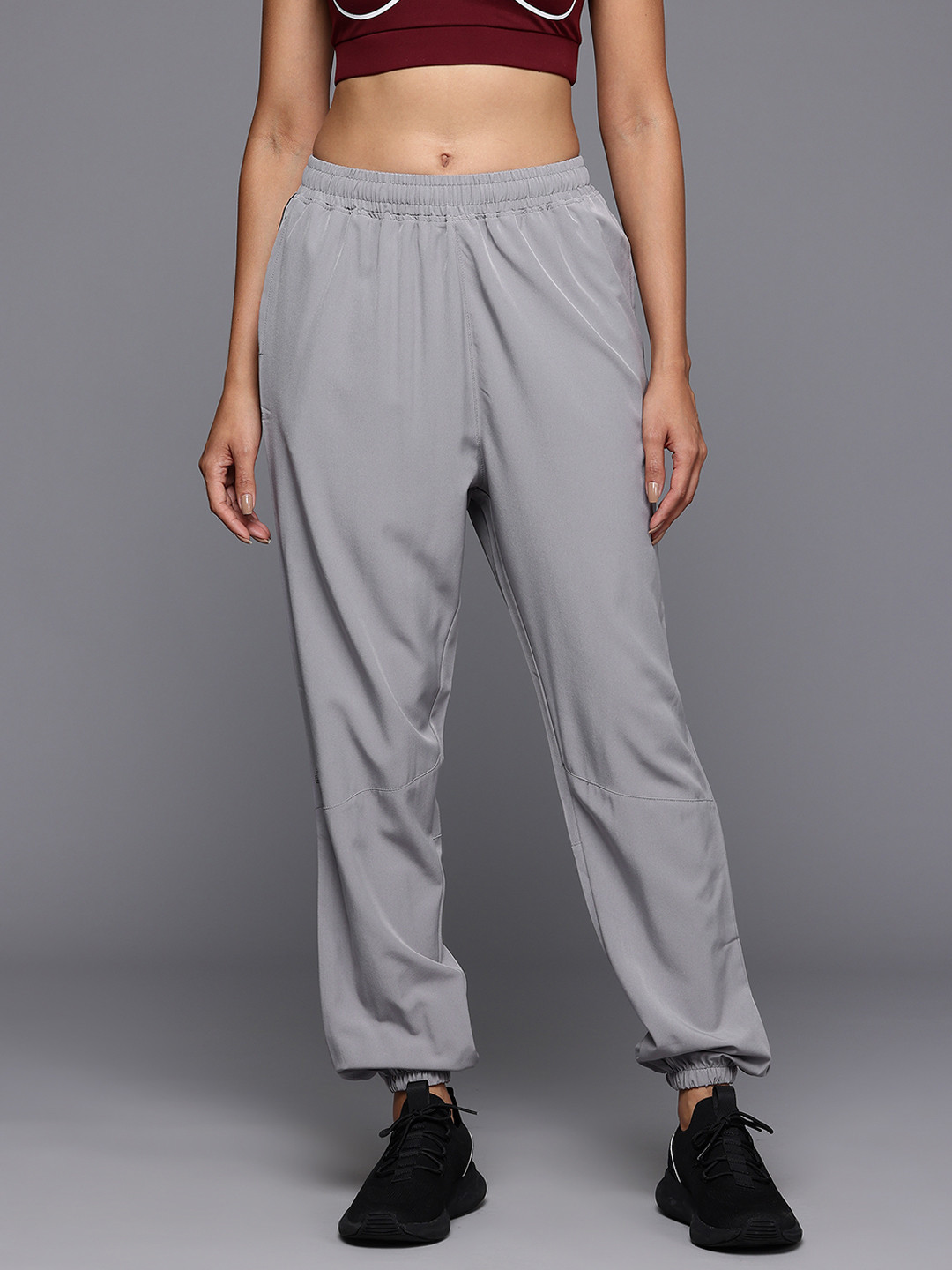 

HRX by Hrithik Roshan Women Rapid -Dry Training Track Pants, Grey