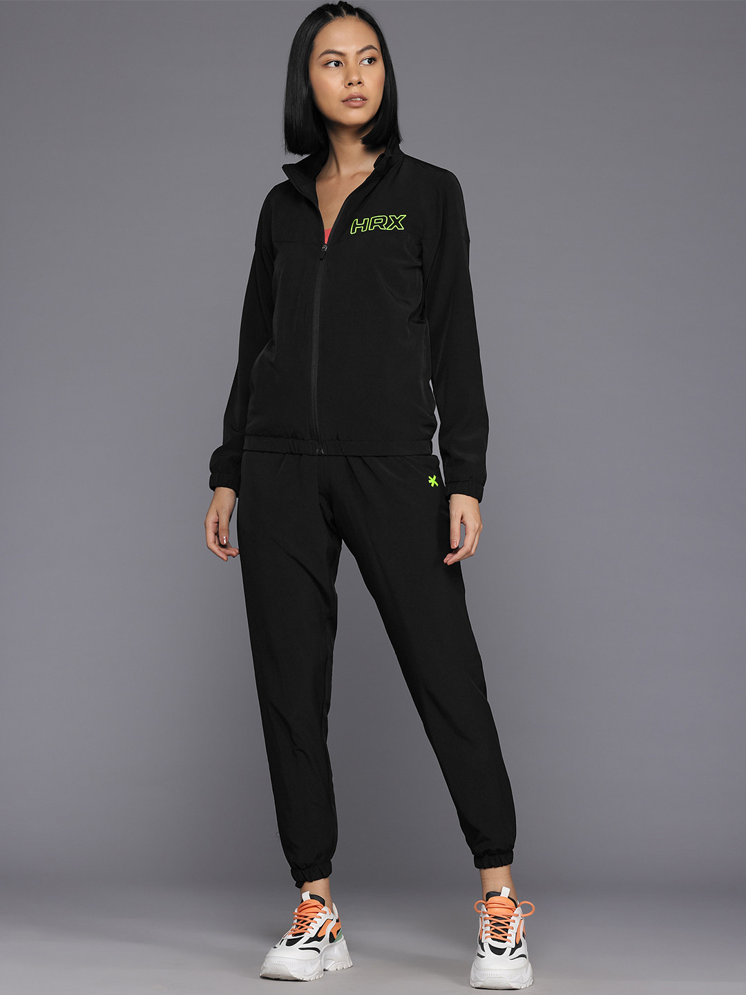 

HRX by Hrithik Roshan Rapid Dry Running Tracksuit, Black