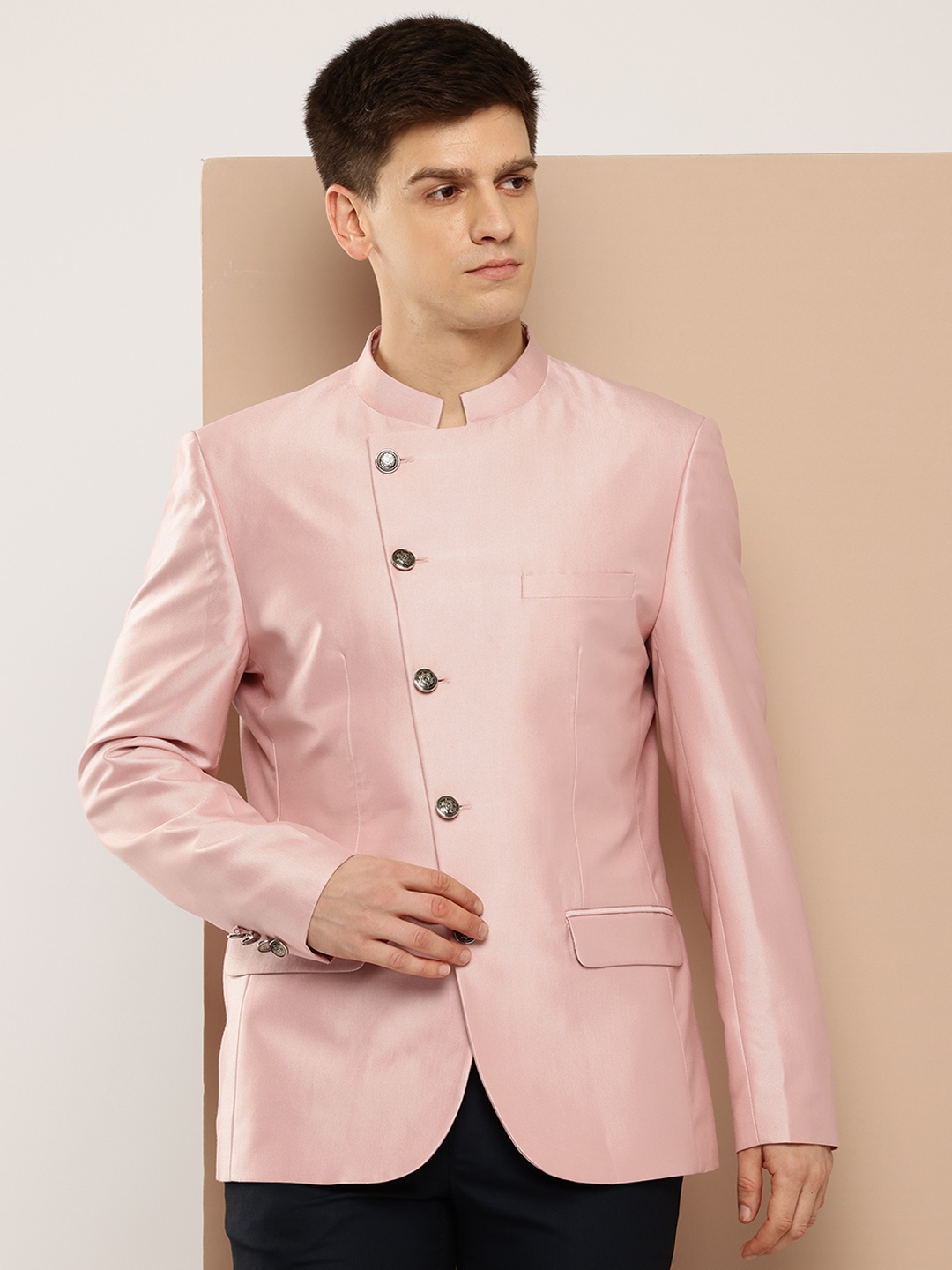 

INVICTUS Slim Fit Party Bandhgala, Rose