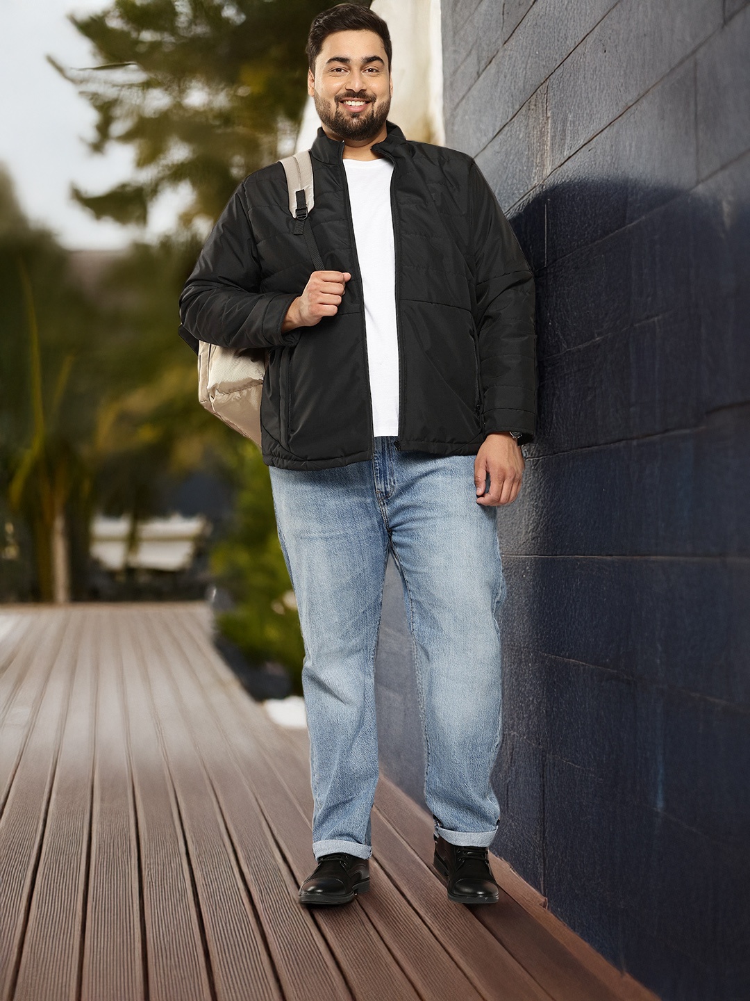 Sztori Plus Size Padded Jacket, Black