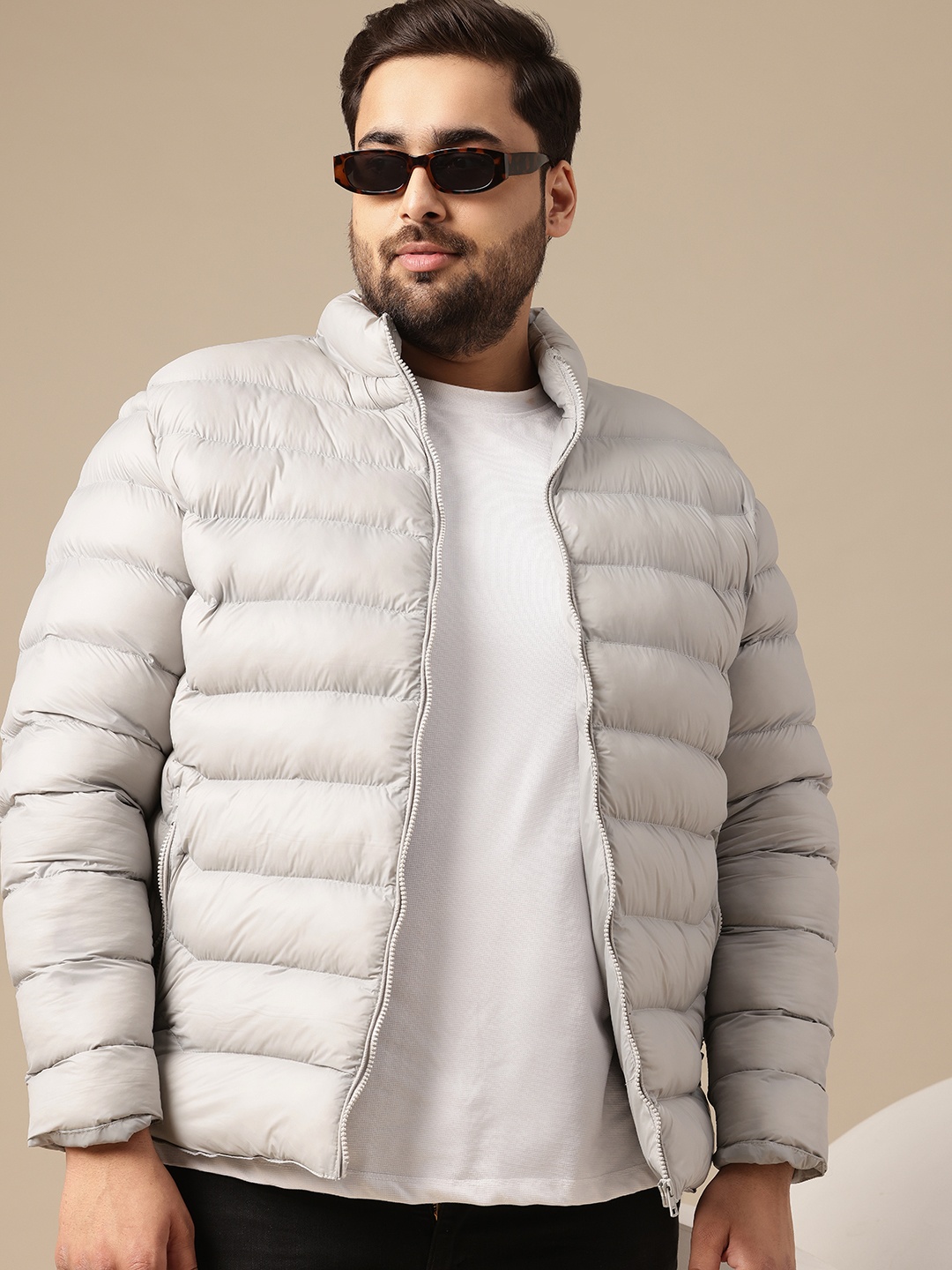 

Sztori Plus Size Padded Jacket, Grey