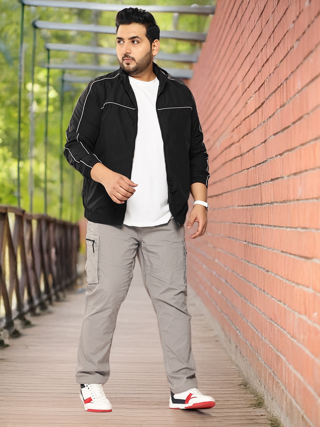 

Sztori Plus Size Bomber Jacket, Black