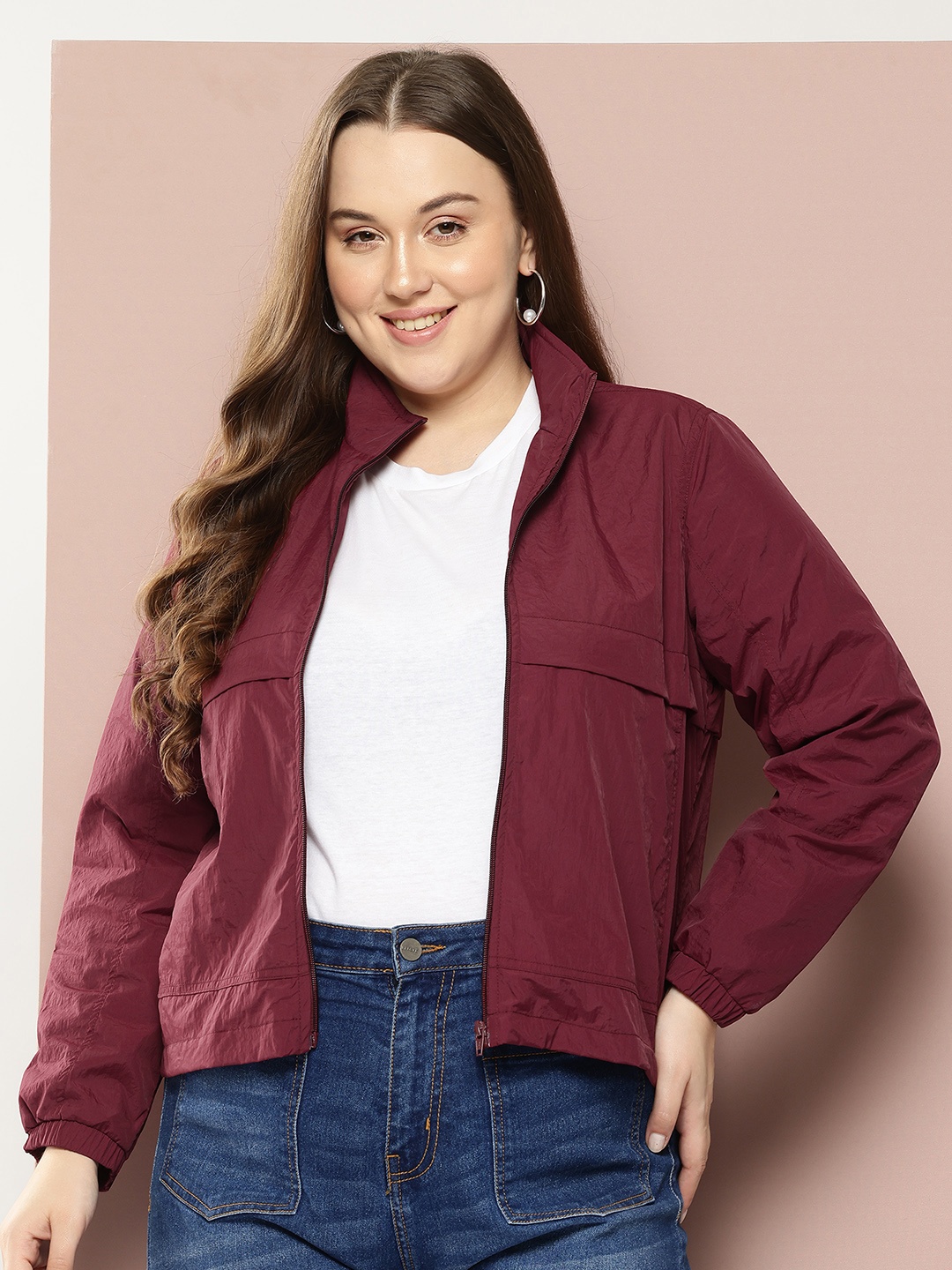 

Sztori Plus Size Tailored Jacket, Maroon