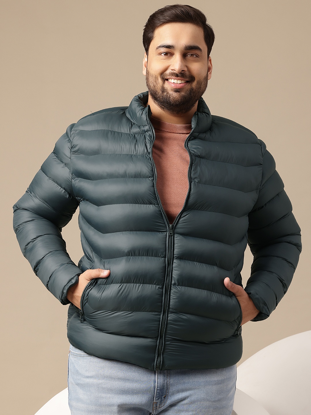 

Sztori Plus Size Padded Jacket, Teal