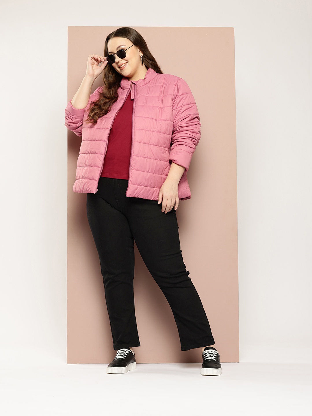 

Sztori Plus-Size Padded Jacket, Pink