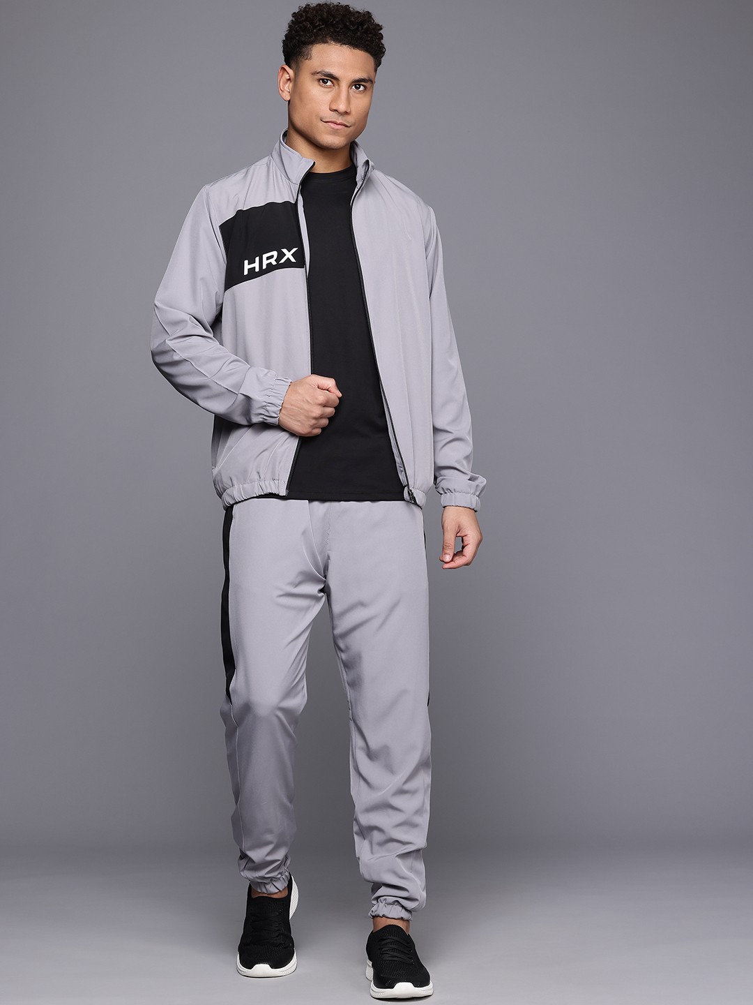 

HRX by Hrithik Roshan Rapid Dry Running Track Suit, Grey