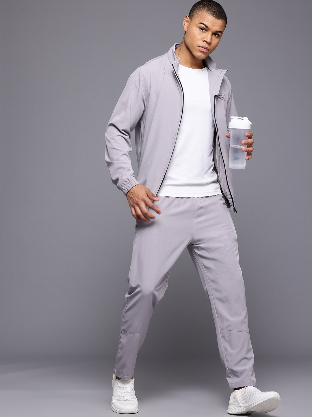 

HRX by Hrithik Roshan Men Rapid-Dry Running Tracksuit, Grey