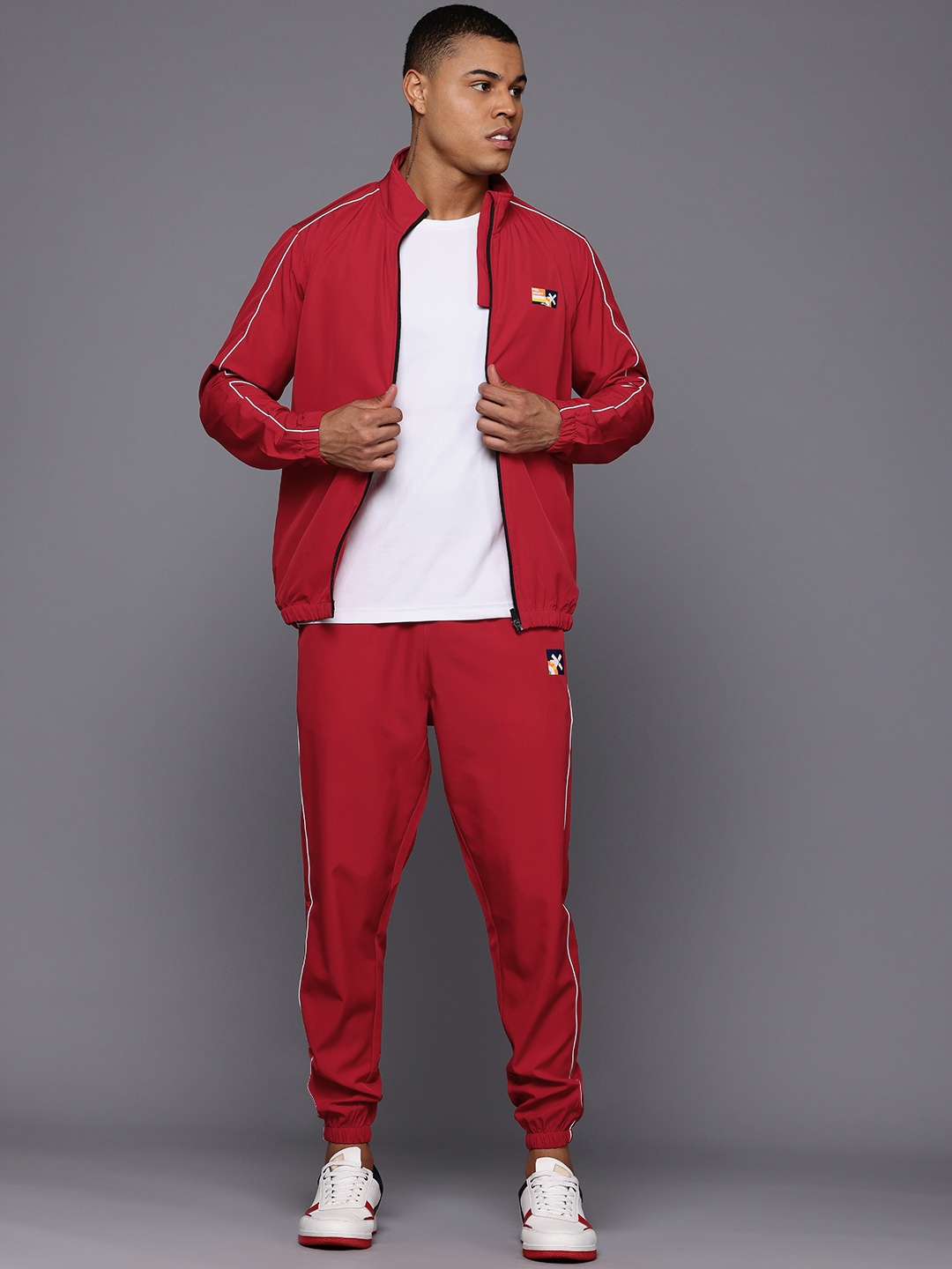 

HRX by Hrithik Roshan Men Regular Fit Tracksuit, Red