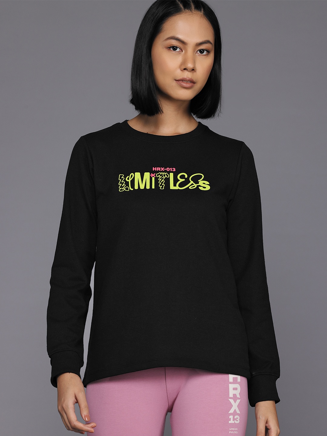 

HRX by Hrithik Roshan Printed Lifestyle Sweatshirt, Black