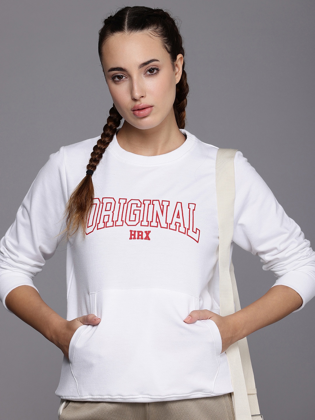 

HRX by Hrithik Roshan PROSPORT Lifestyle Printed Sweatshirt, White