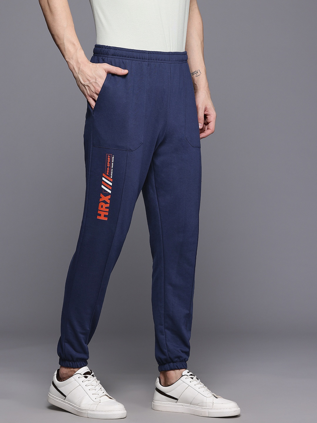 

HRX by Hrithik Roshan Men Lifestyle Joggers, Navy blue