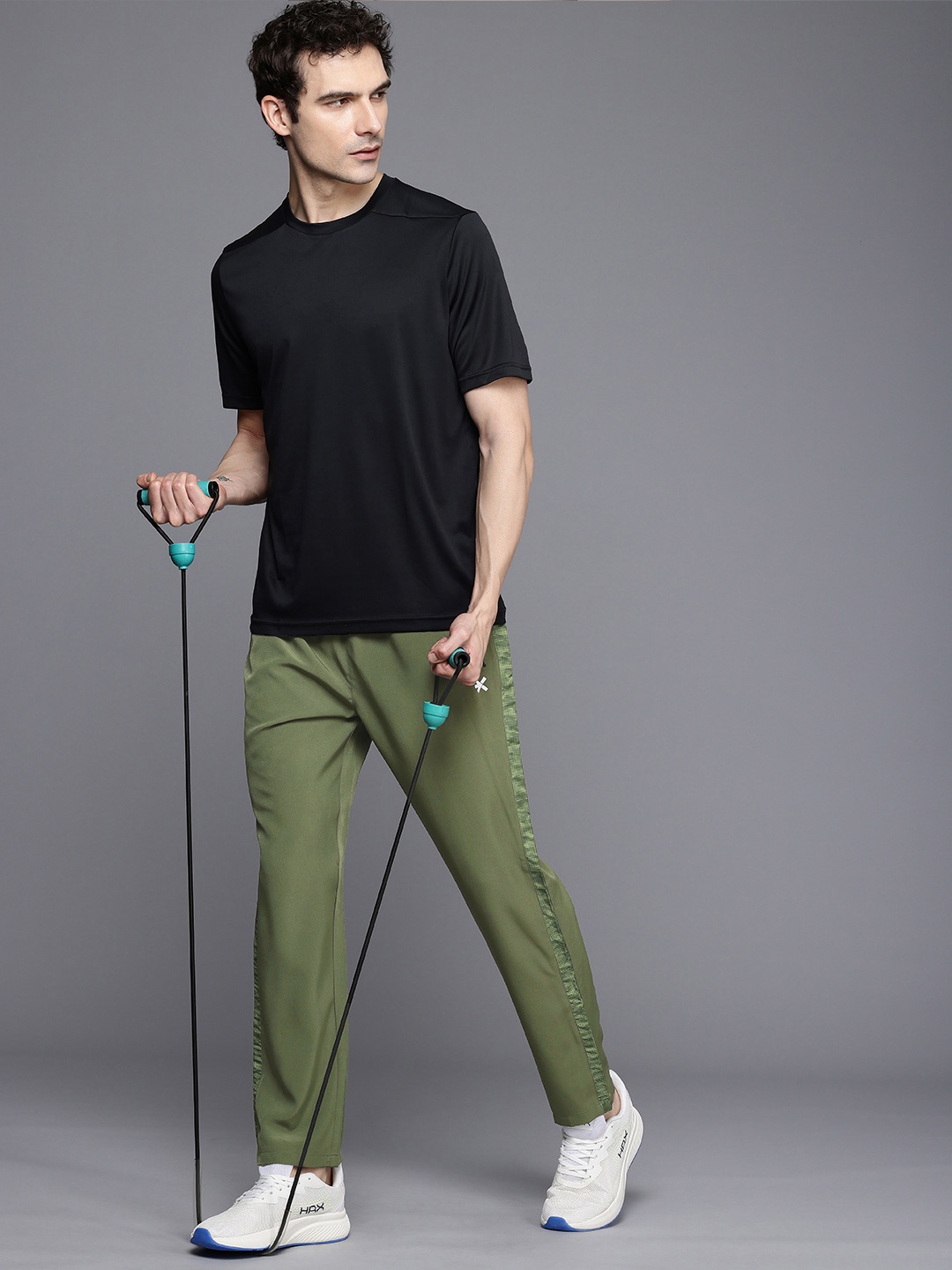 

HRX by Hrithik Roshan Men Antimicrobial Finish Rapid-Dry Training Track Pants, Green